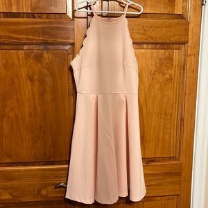 Pink halter style dress